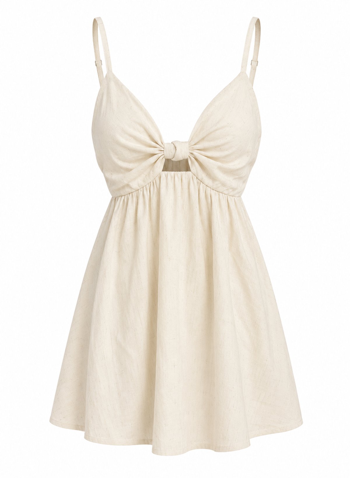 Vestido corto beige — imagen 2