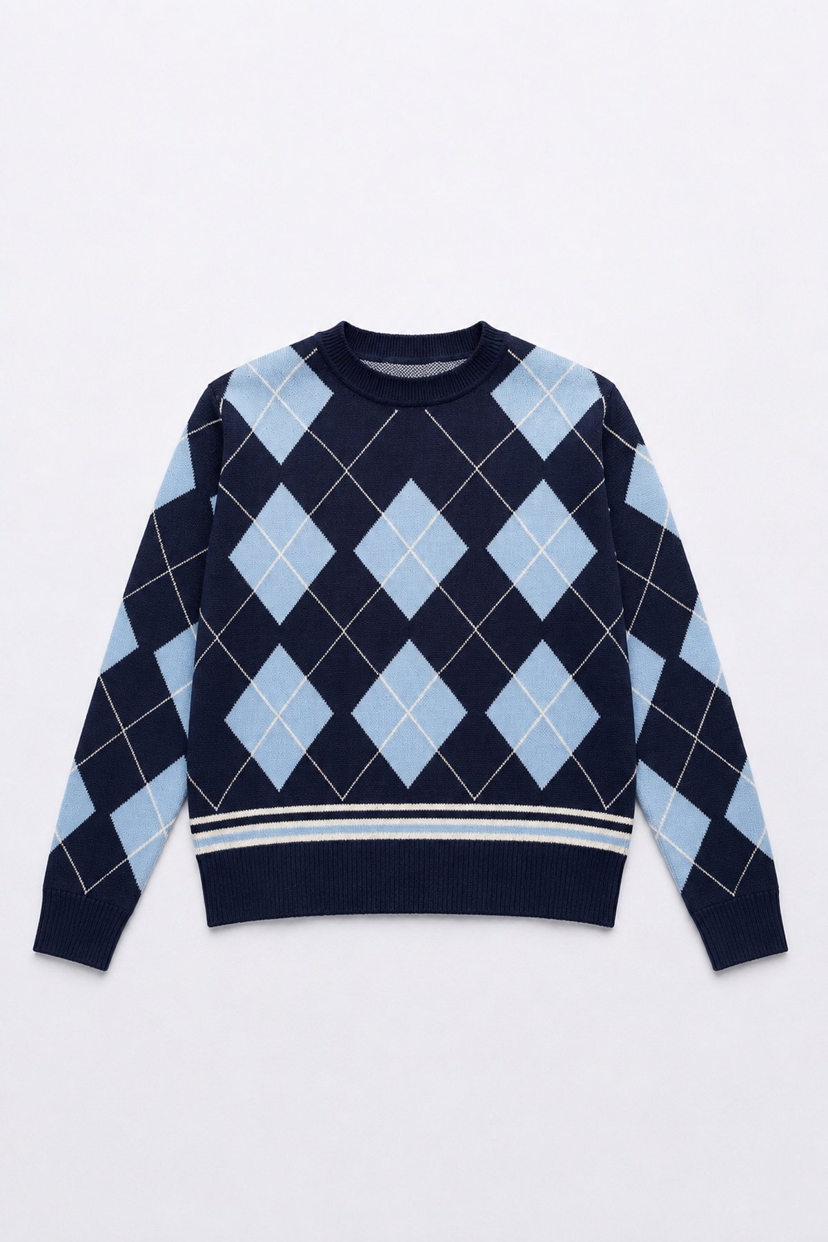 Sweater Argyle Navy Sky - 2