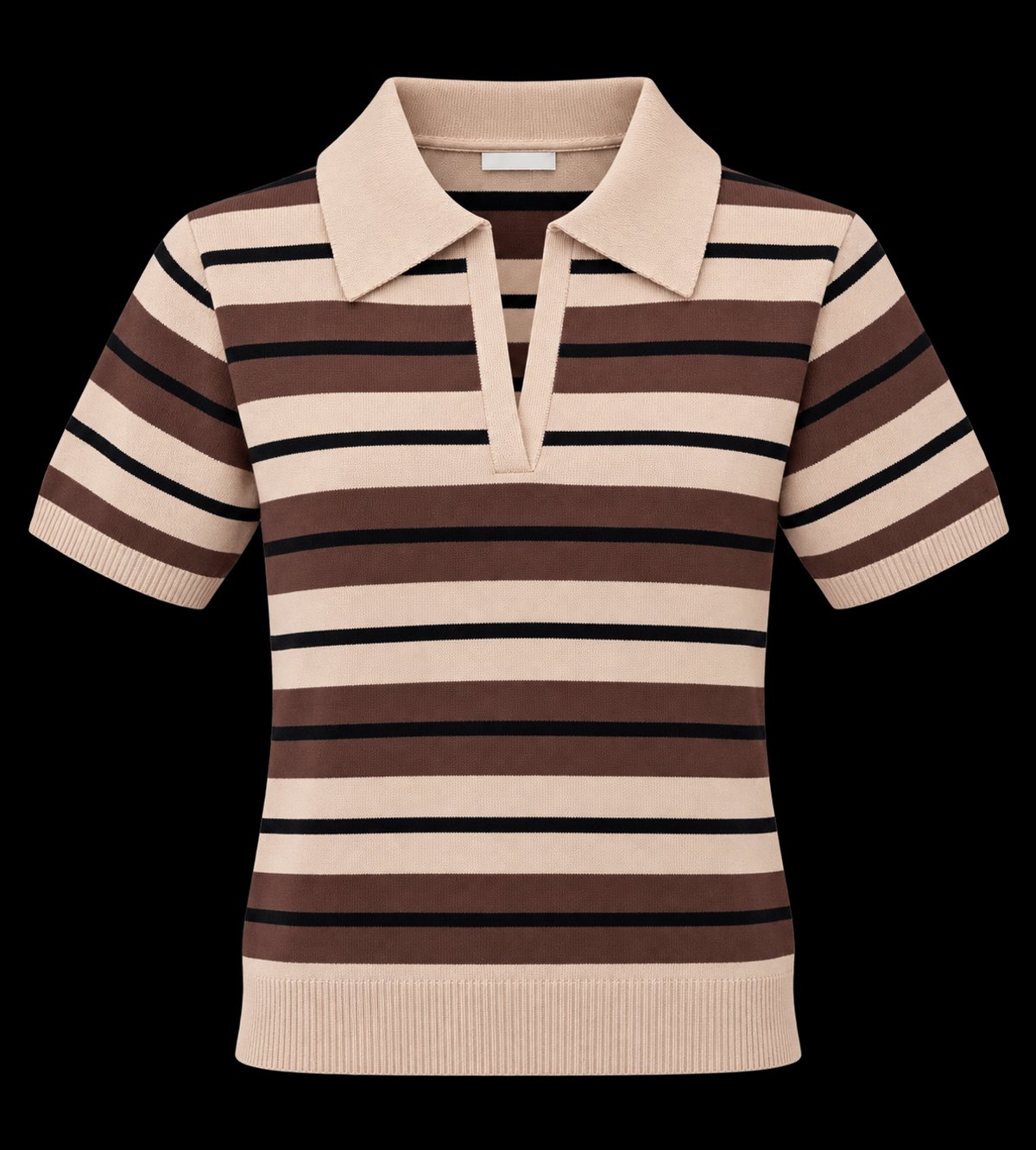 Polo Tejido Rayado Earth - 2