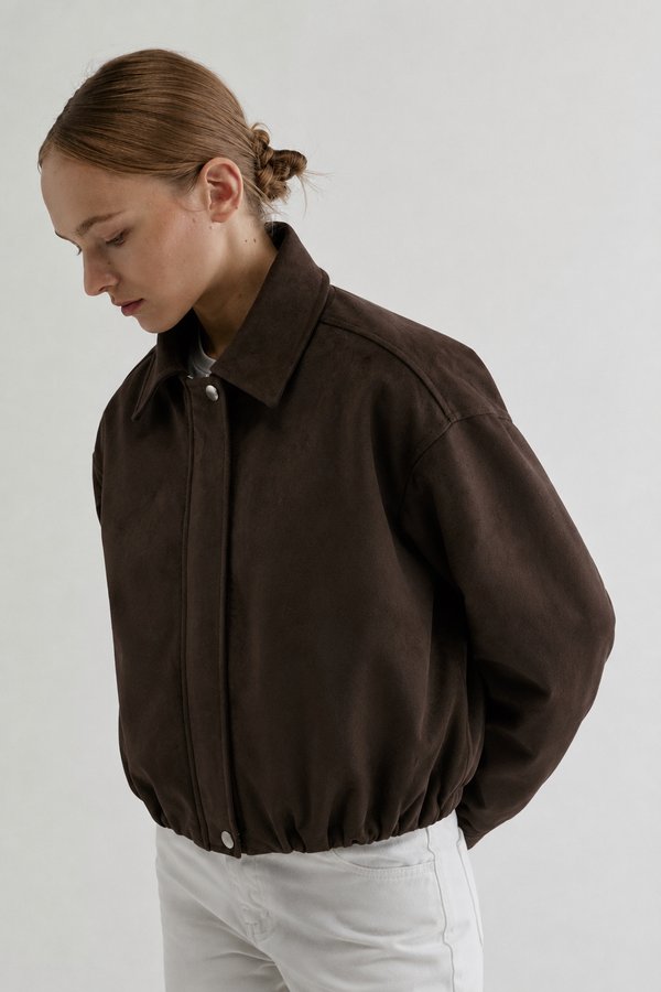 Campera Bomber Chocolate oscuro