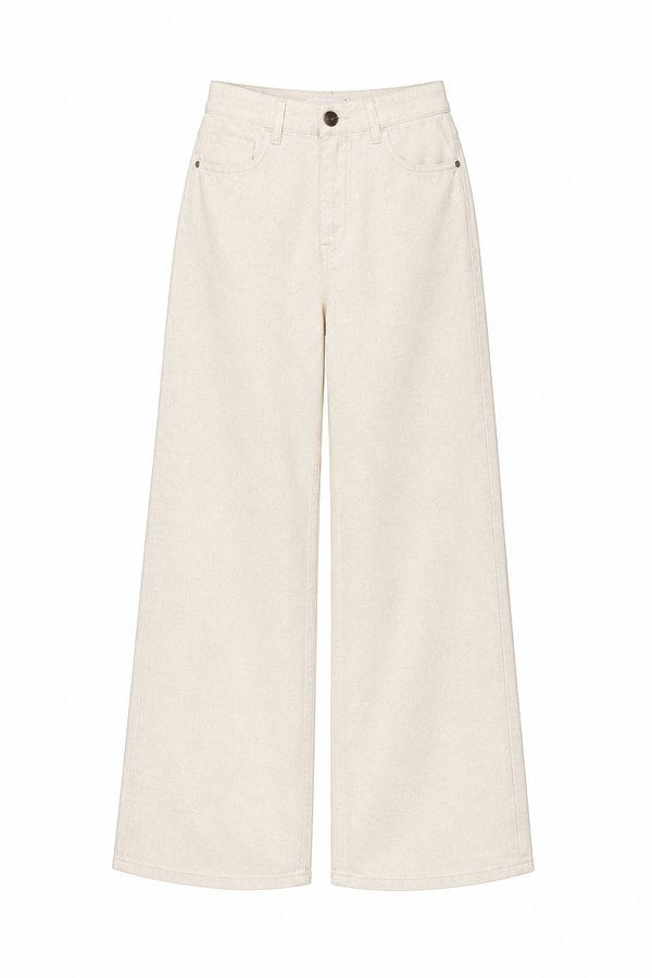 Jeans Wide Leg Ivory
