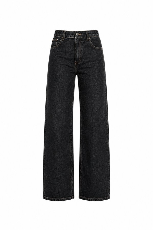 Jeans Wide Leg Gris oscuro