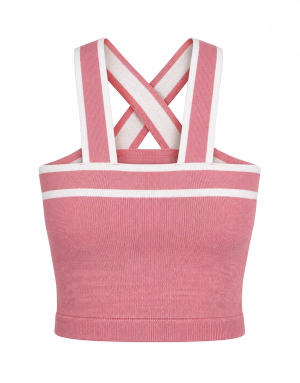Top Knit Cross Rosa