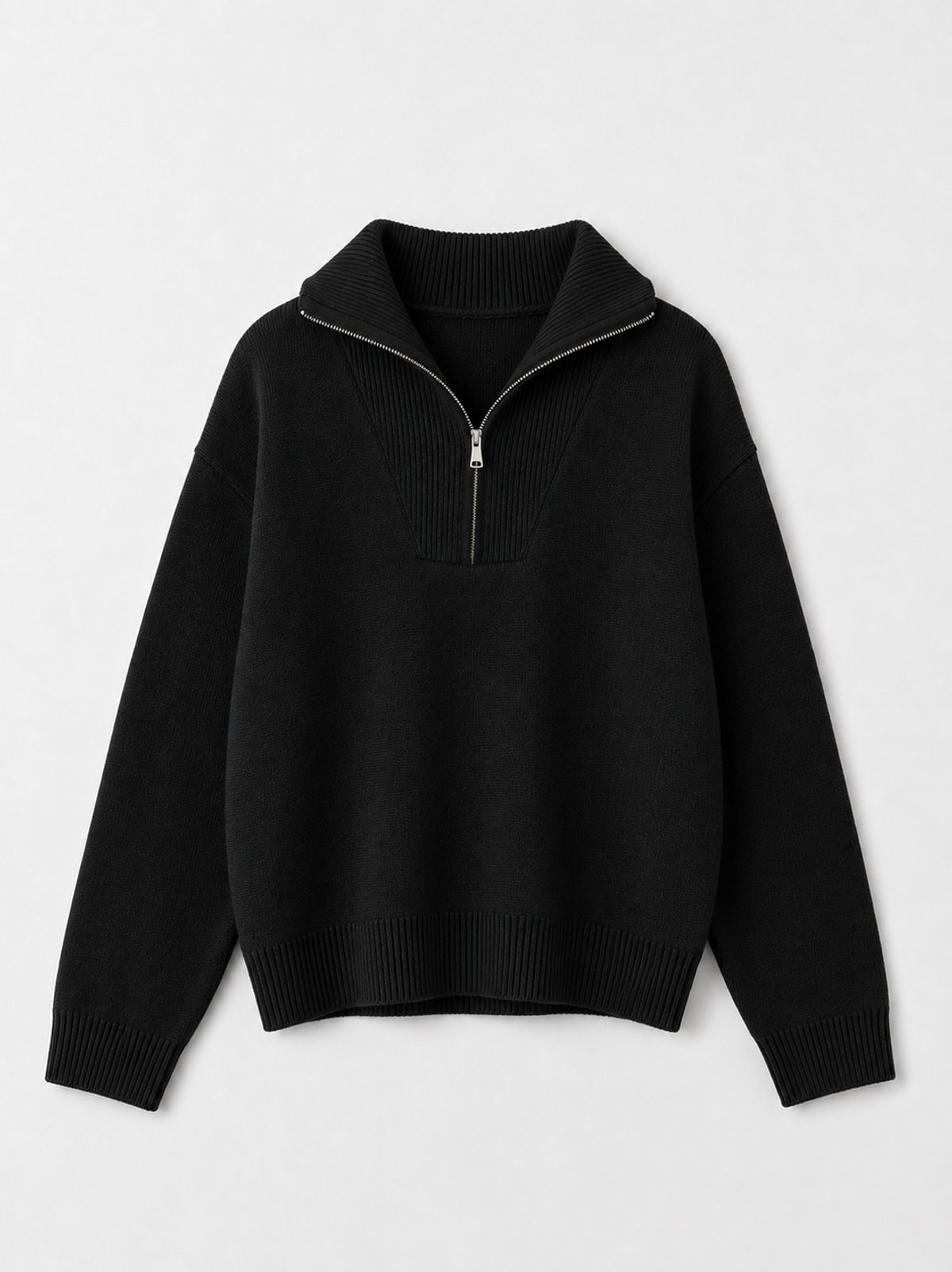 Sweater Half Zip Negro - 2