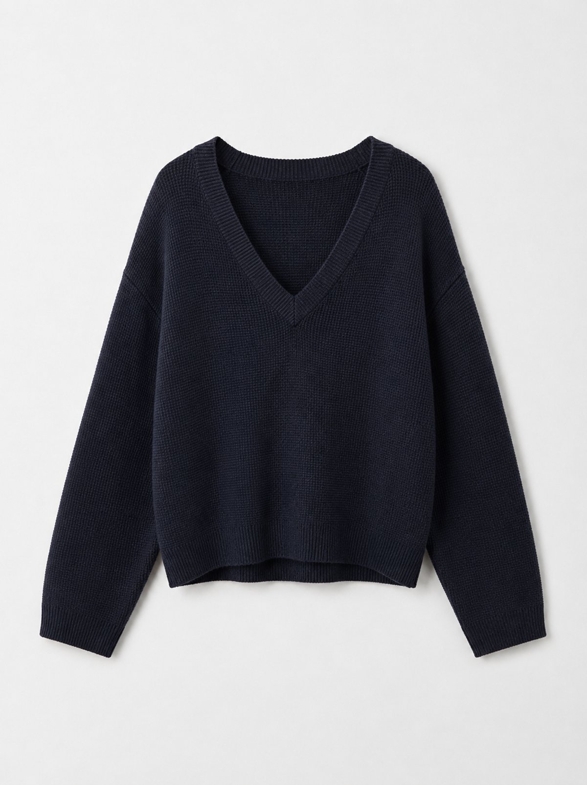 Sweater Cuello V Azul Marino - 2