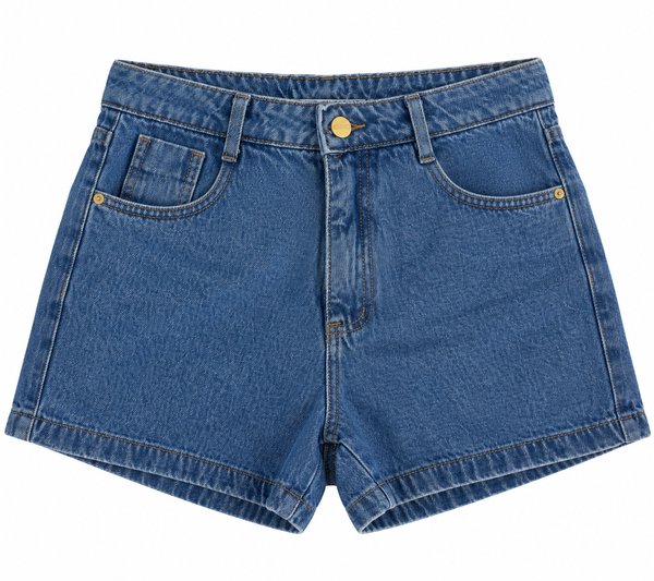 Short de denim azul medio