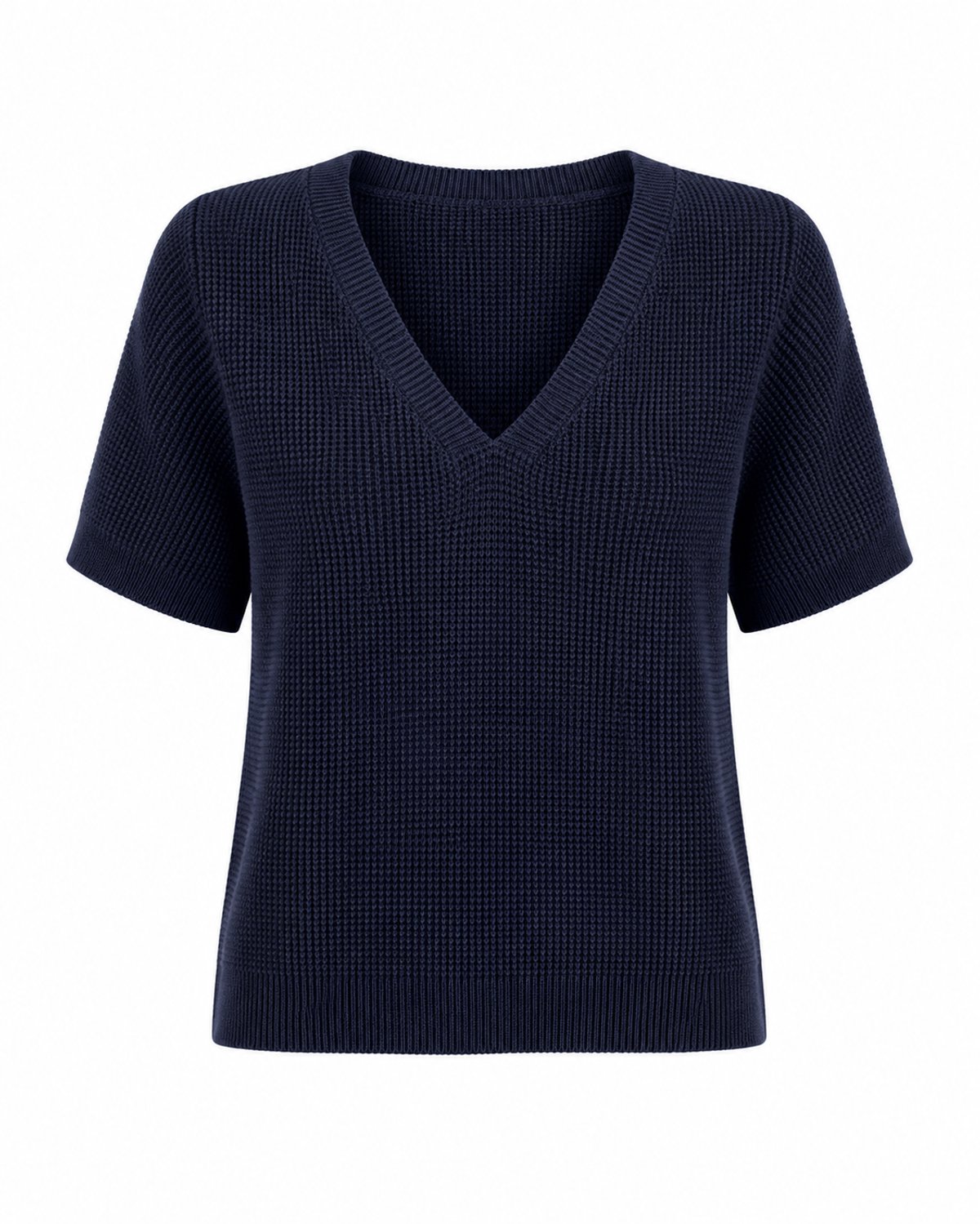 Top Knit Waffle Navy - 2