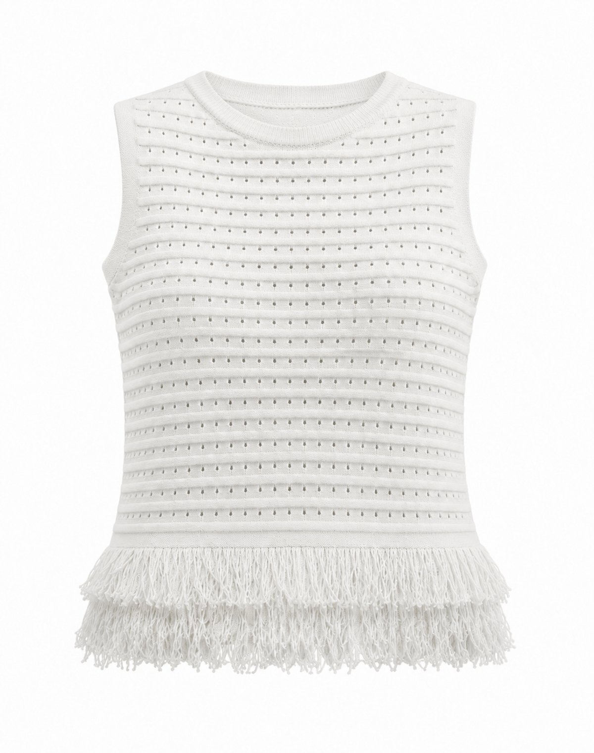 Top Knit Flecos Ivory  - 2