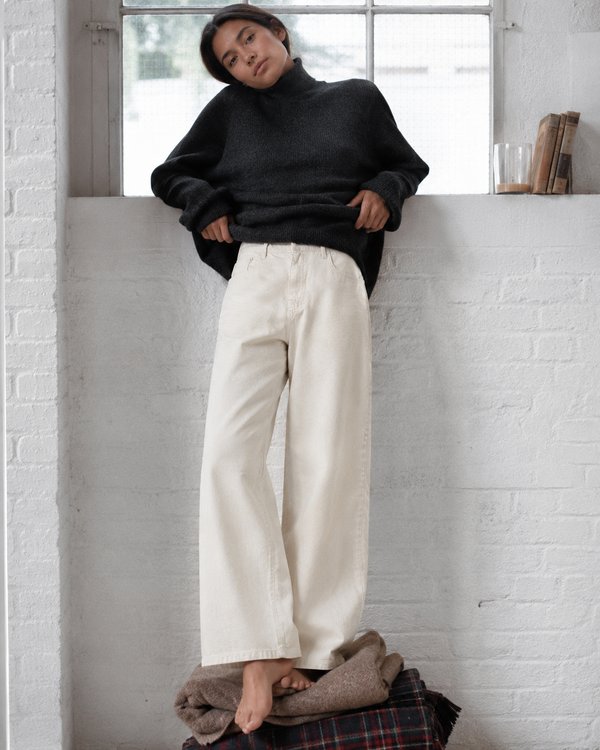 Jeans Wide Leg Ivory