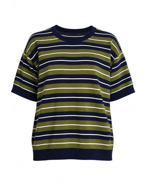 Top Knit Rayas Olive 