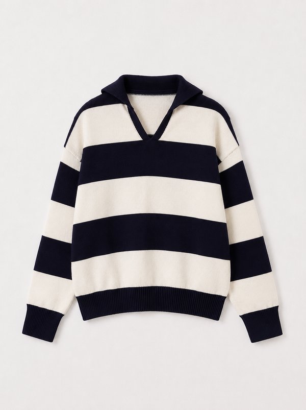 Sweater Rugby Navy & White