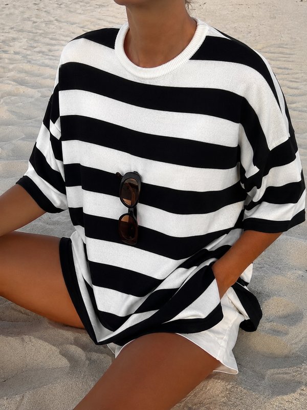 Top Knit Rayas Monochrome 