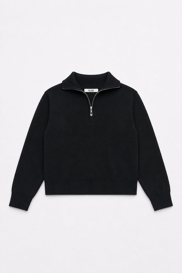 Sweater Half Zip Noir