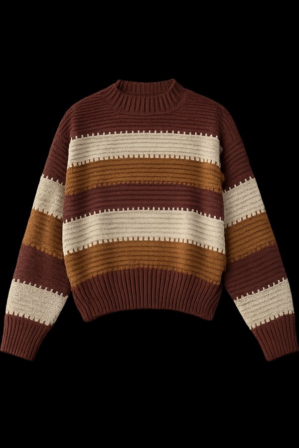     Sweater Knit Color Block