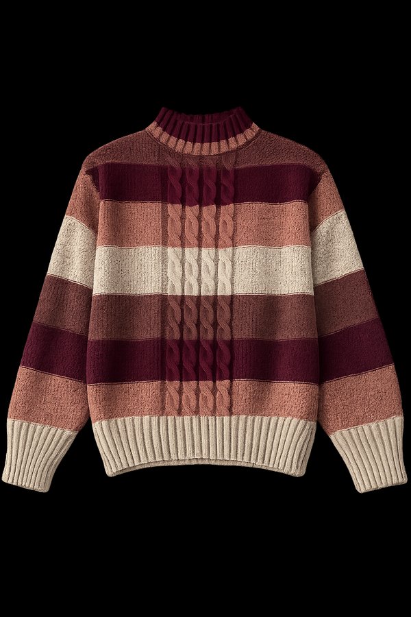 Sweater Trenzado Color Block