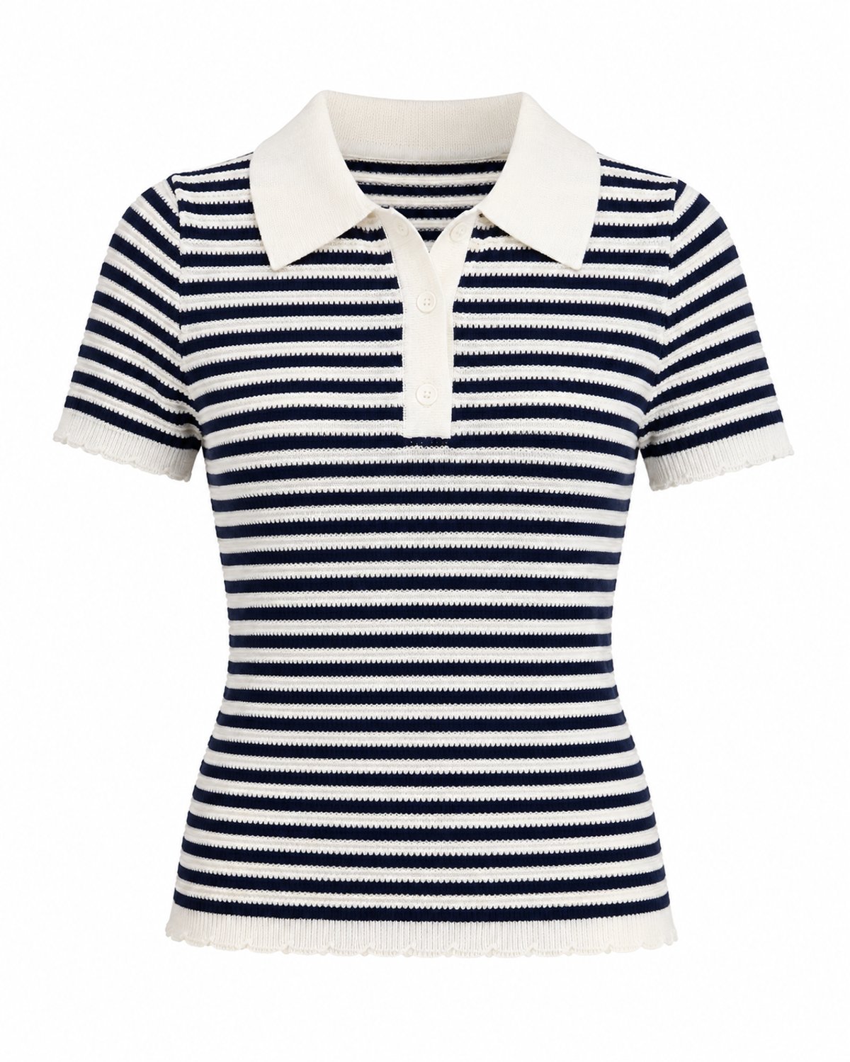 Polo Knit Rayado Navy Fine  - 2