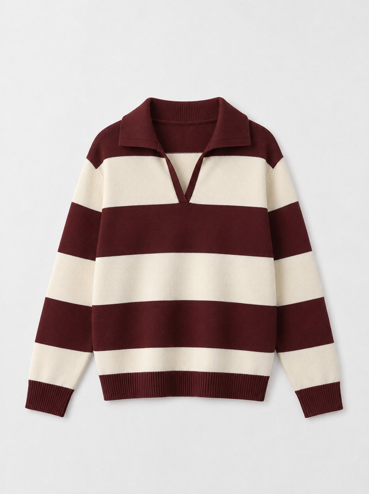 Sweater Rugby Burgundy & Crudo - 2