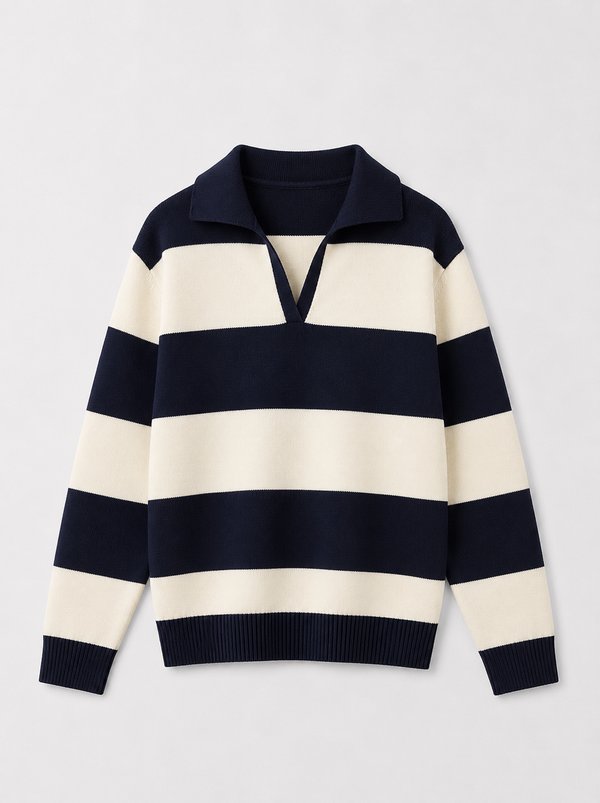 Sweater Rugby Navy & Crudo