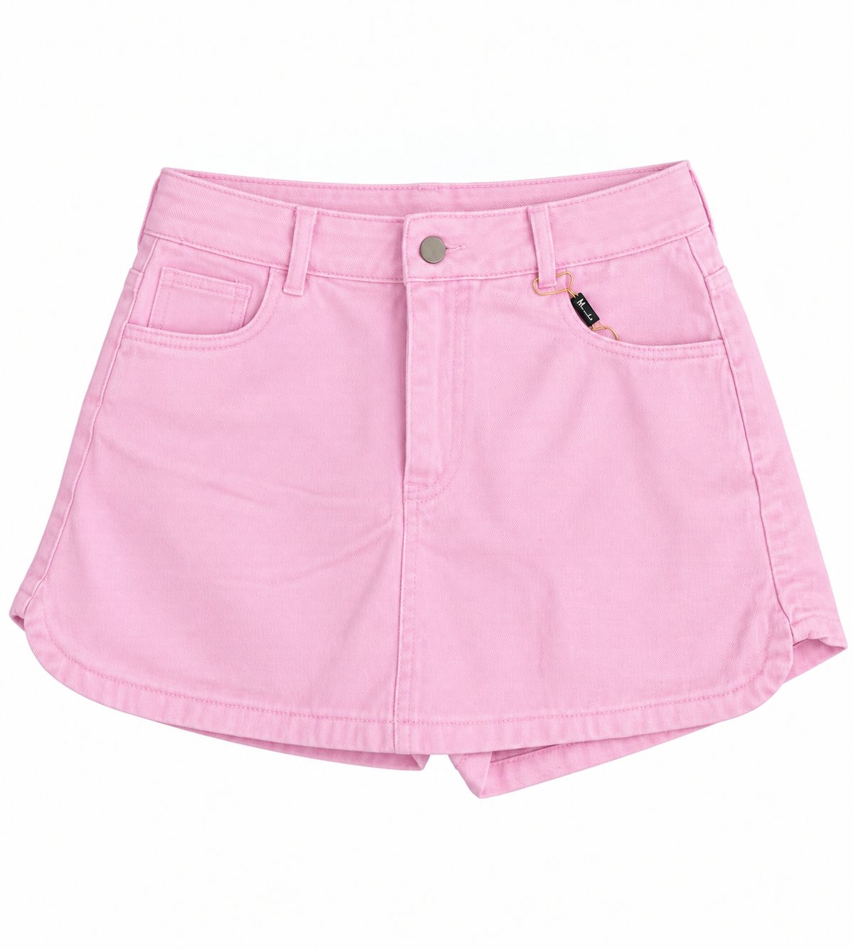 Short Falda Denim Rosa - 2