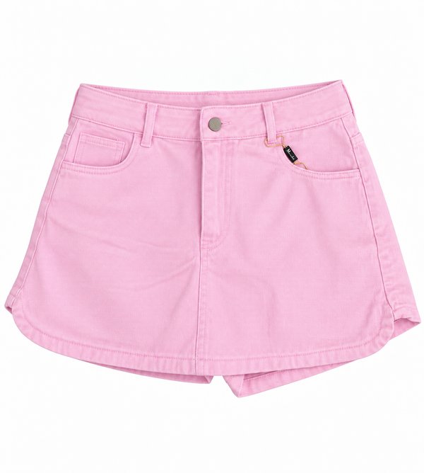 Short Falda Denim Rosa