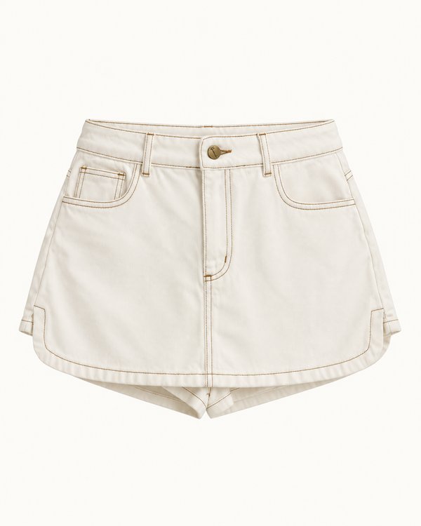 Short Falda Cargo Crudo