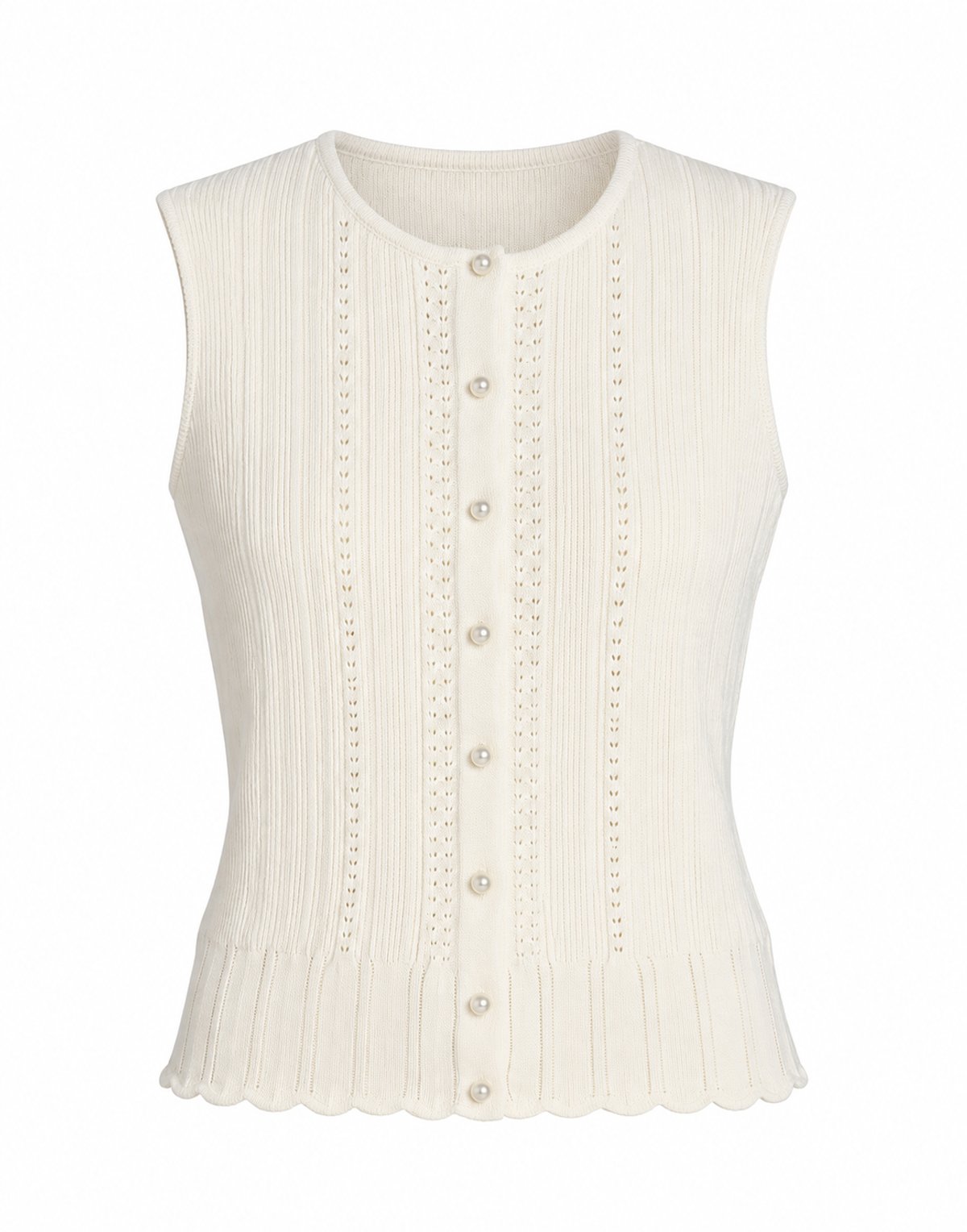 Blusa ivory con perlas — imagen 2