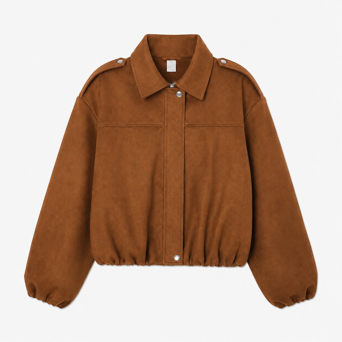 Chaqueta Bomber Suede Camel - 2