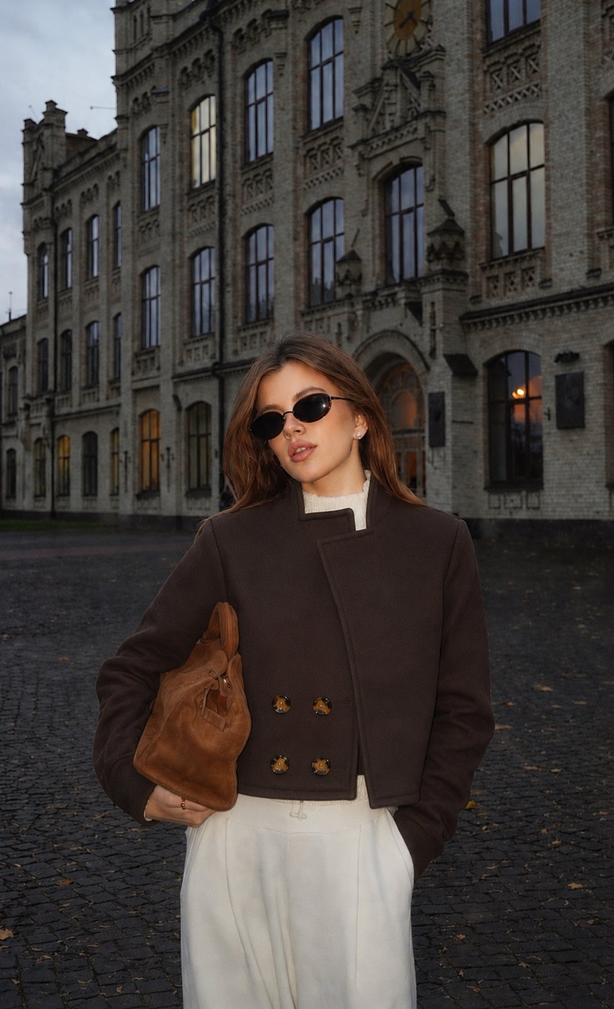 Chaqueta Cropped chocolate