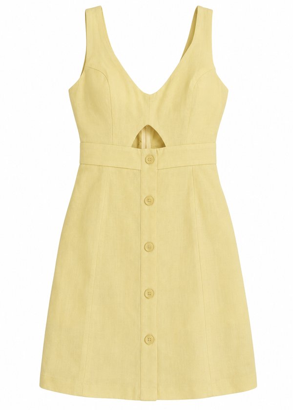 Vestido Linen Cut-Out 