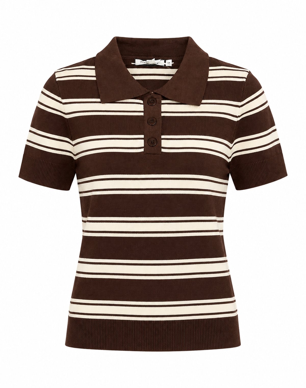 Polo Knit Rayado Chocolate - 2
