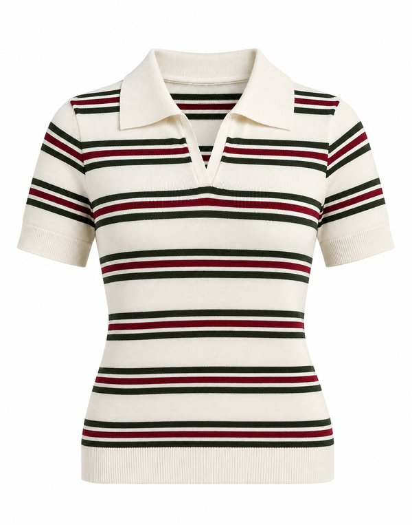    Polo Knit Rayado Forest