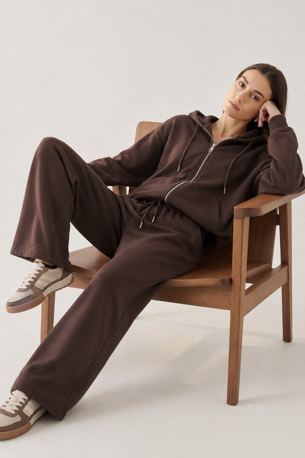 Set Lounge Ribbed Chocolate 