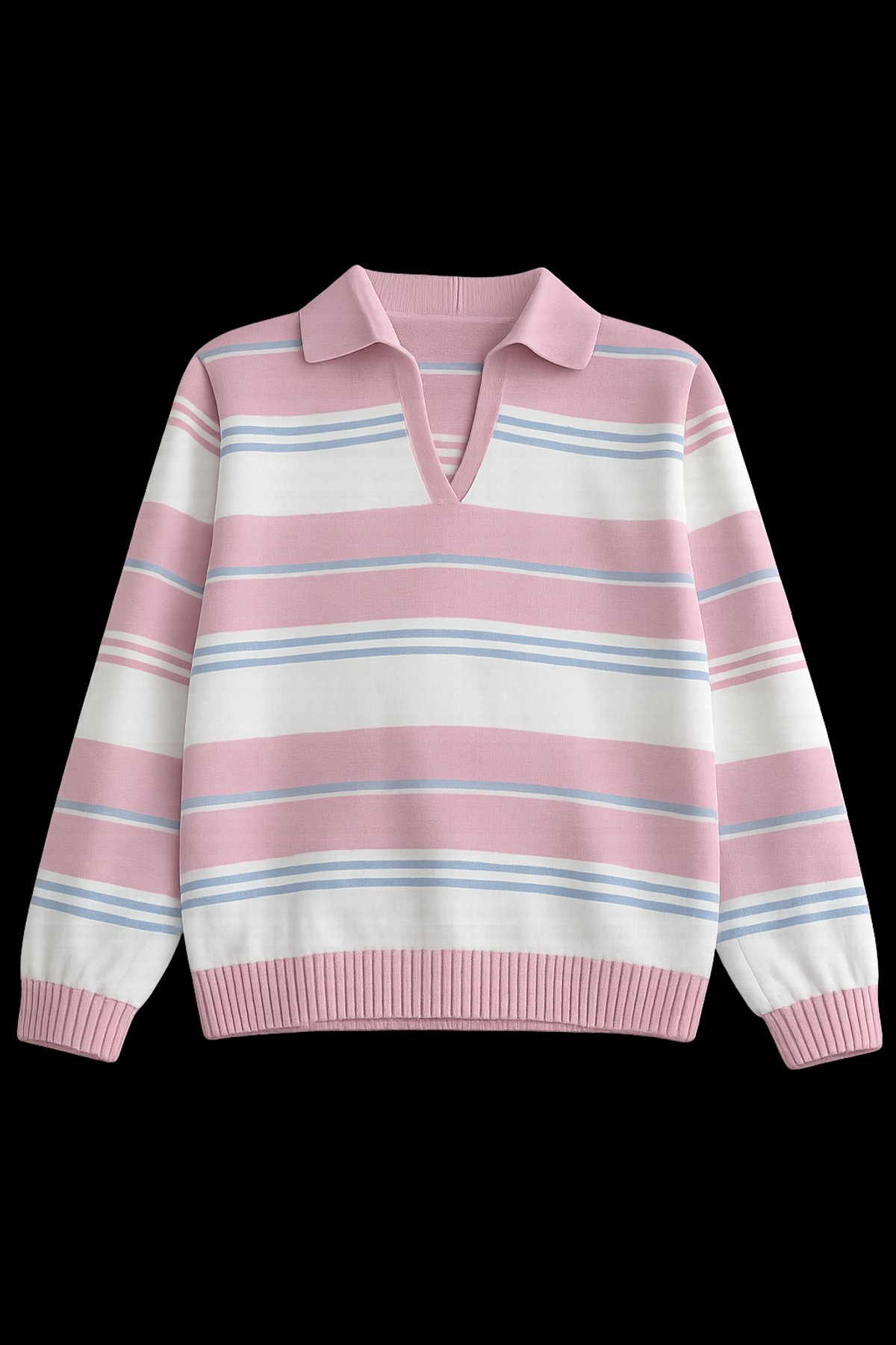     Sweater Polo Rayado Pastel - 2