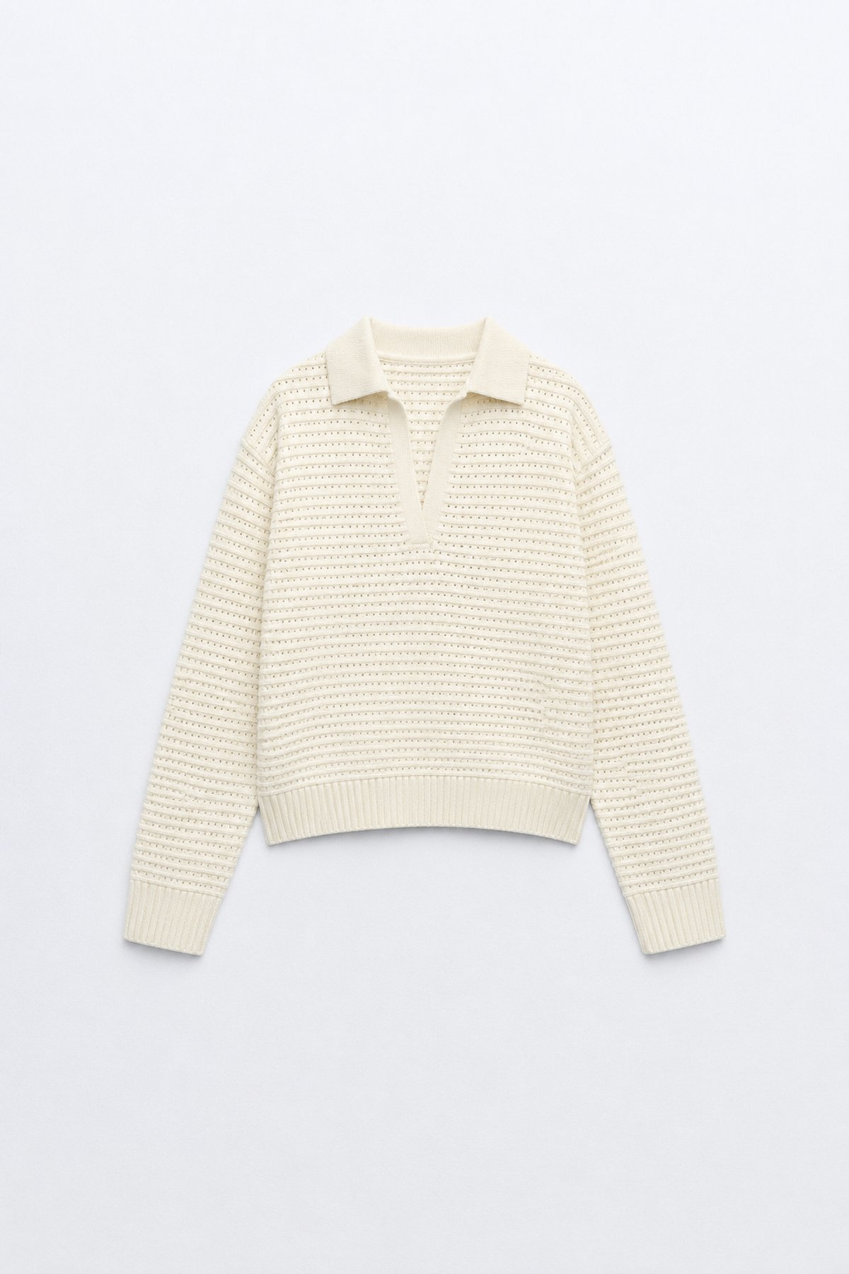 Sweater Polo Knit Ivory - 2