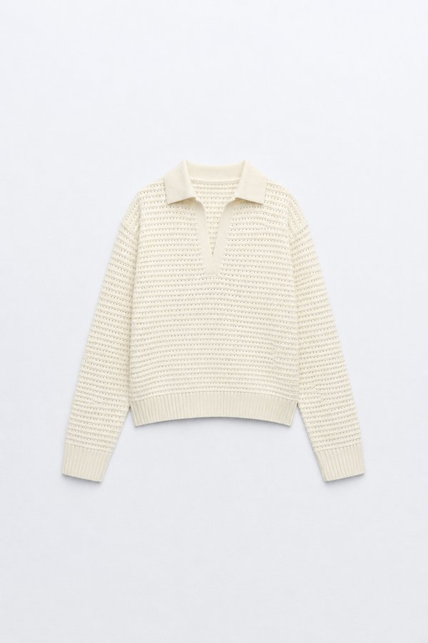 Sweater Polo Knit Ivory