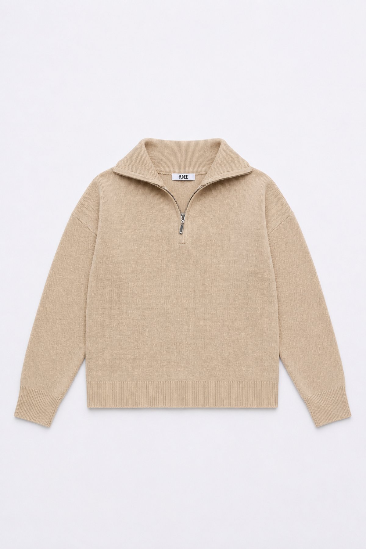 Sweater Half Zip Beige - 2