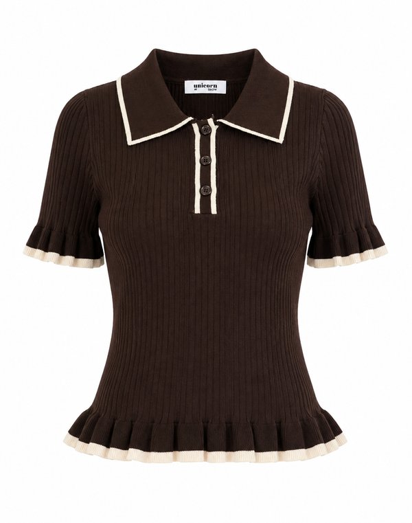 Polo Knit Milano Chocolate