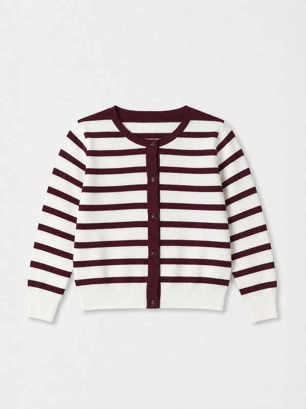 Cardigan Bordeaux Stripe