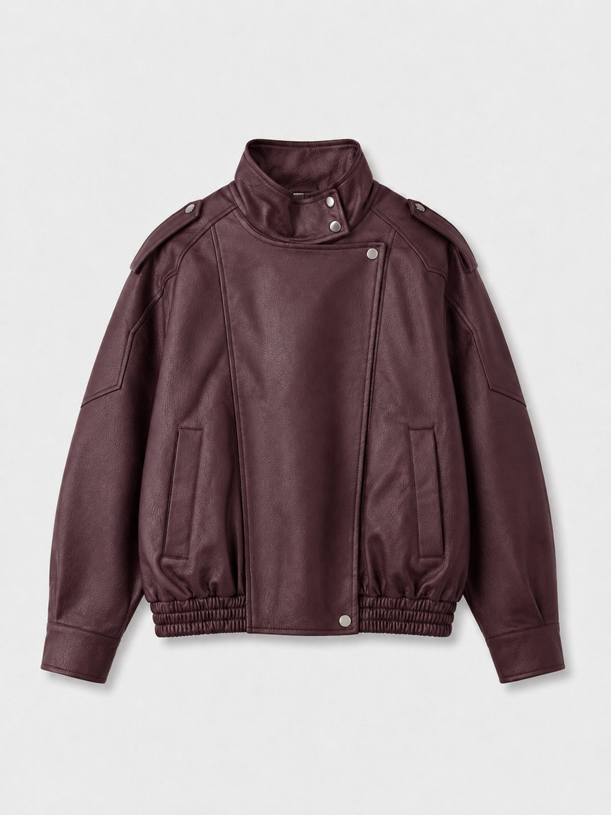     Campera Bomber Oversized Bordeaux - 2