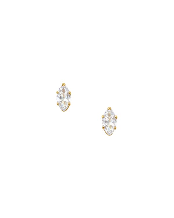 Aretes Marquise Crystal Gold