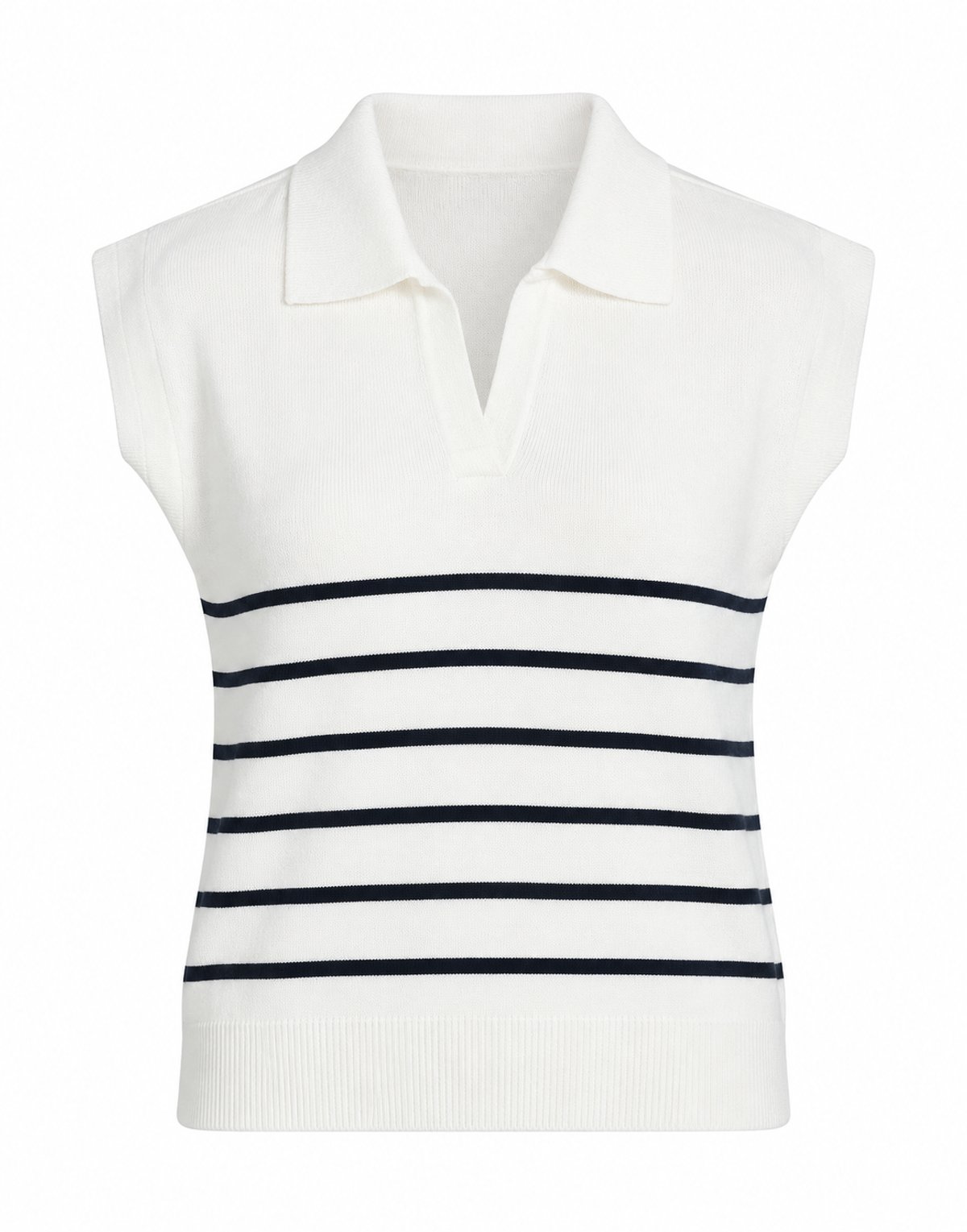 Polo Knit Rayas Sin Mangas - 2
