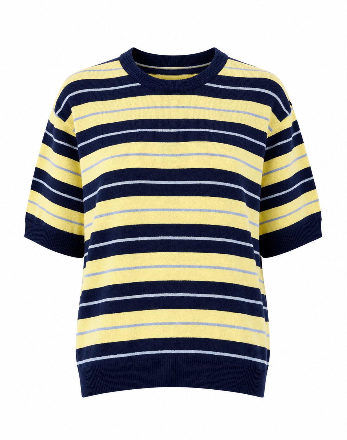     Sweater Knit Rayado Lemon - 2
