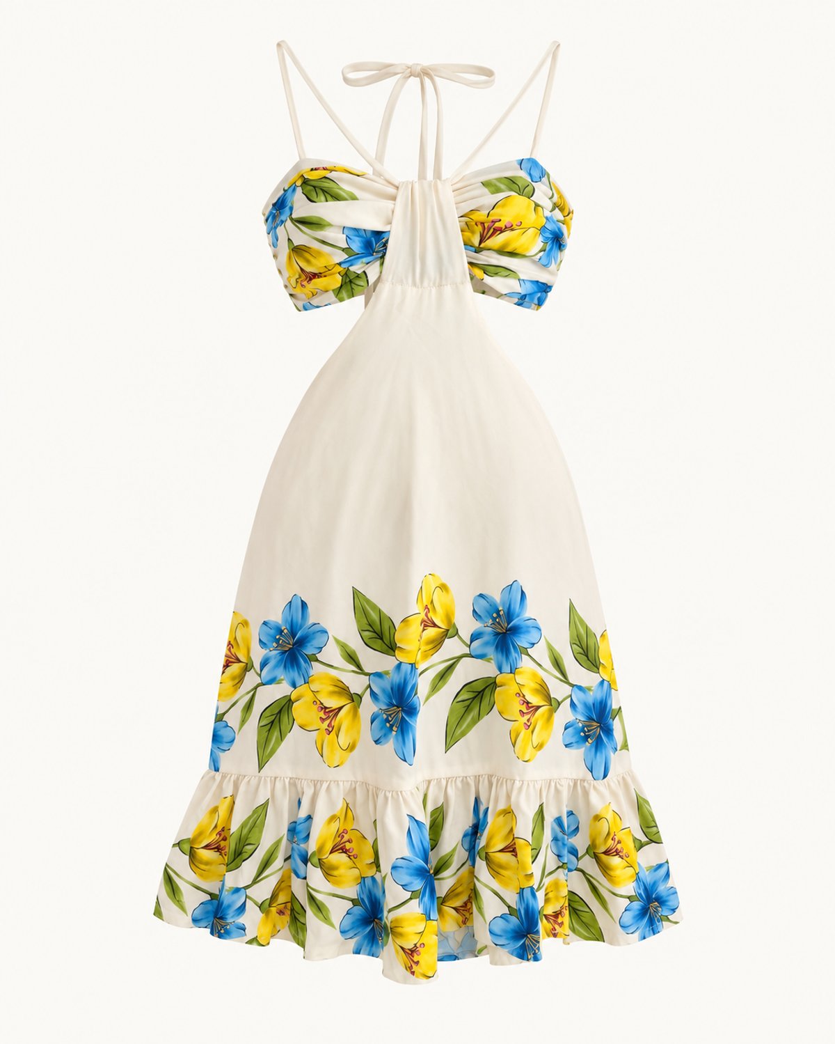Vestido Mini Floral Halter - 2