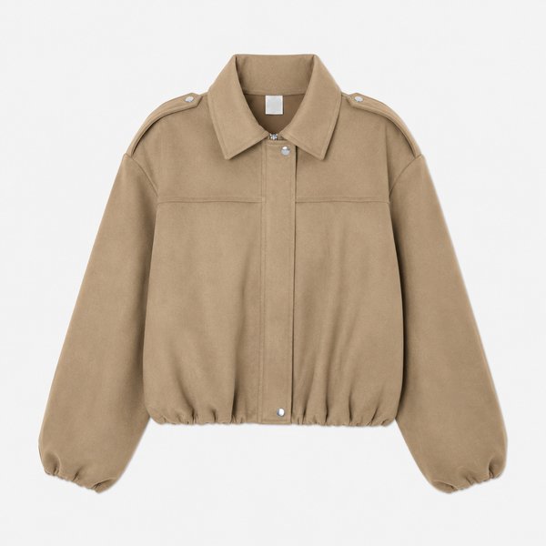 Chaqueta Bomber beige