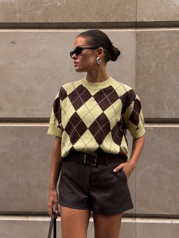 Sweater Argyle Butter