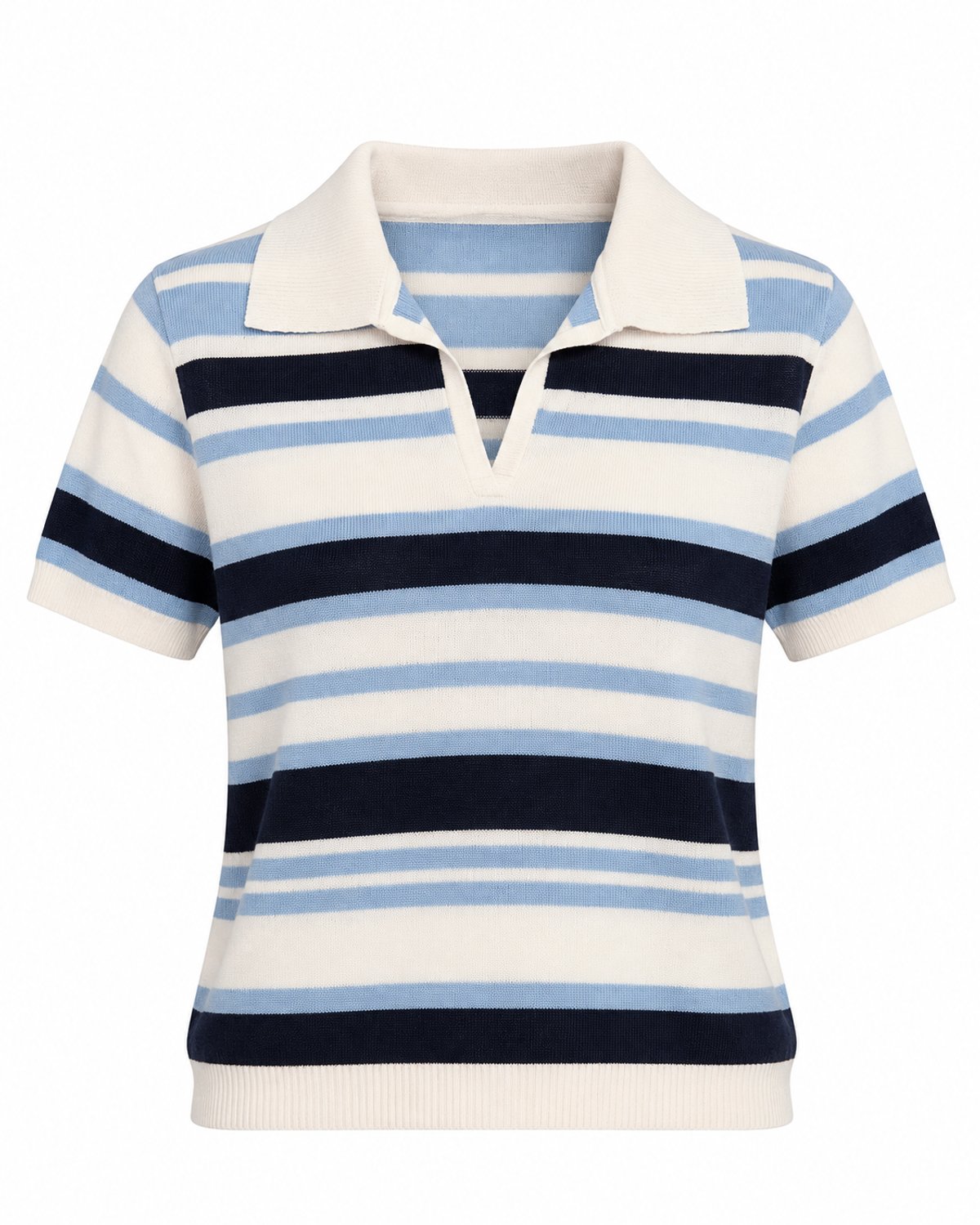Polo Knit Rayas Azul & Marino - 2