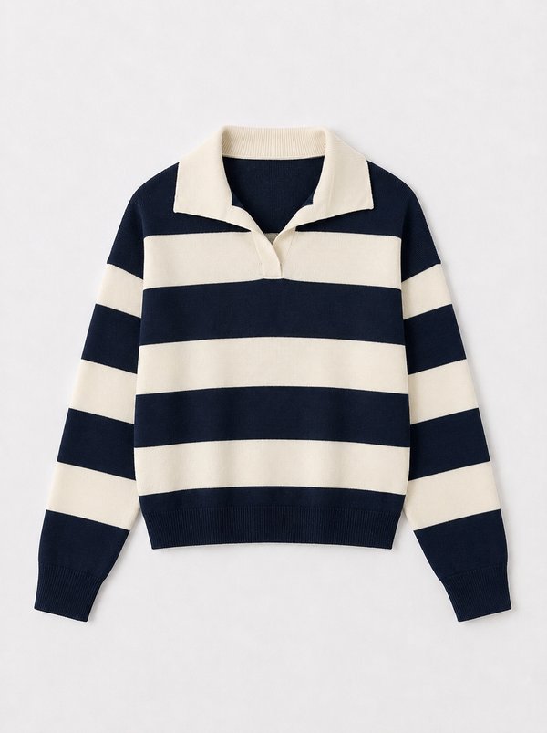 Sweater Rugby Navy & Crudo