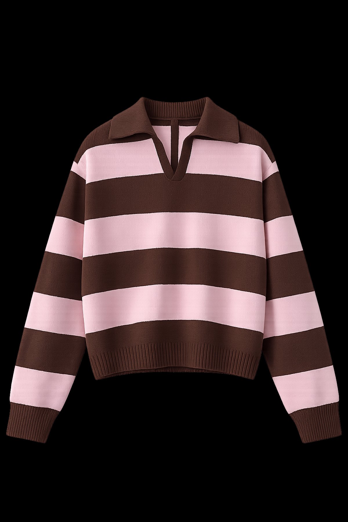Sweater Polo Rugby Rosa & Chocolate - 2