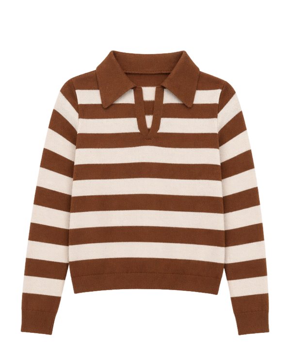 Sweater polo chocolate cream 
