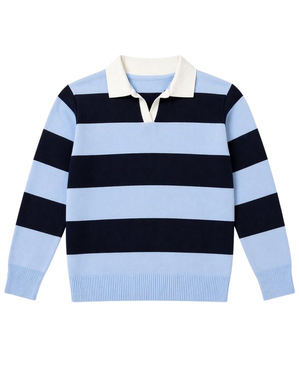 Knit Polo Soft Blue